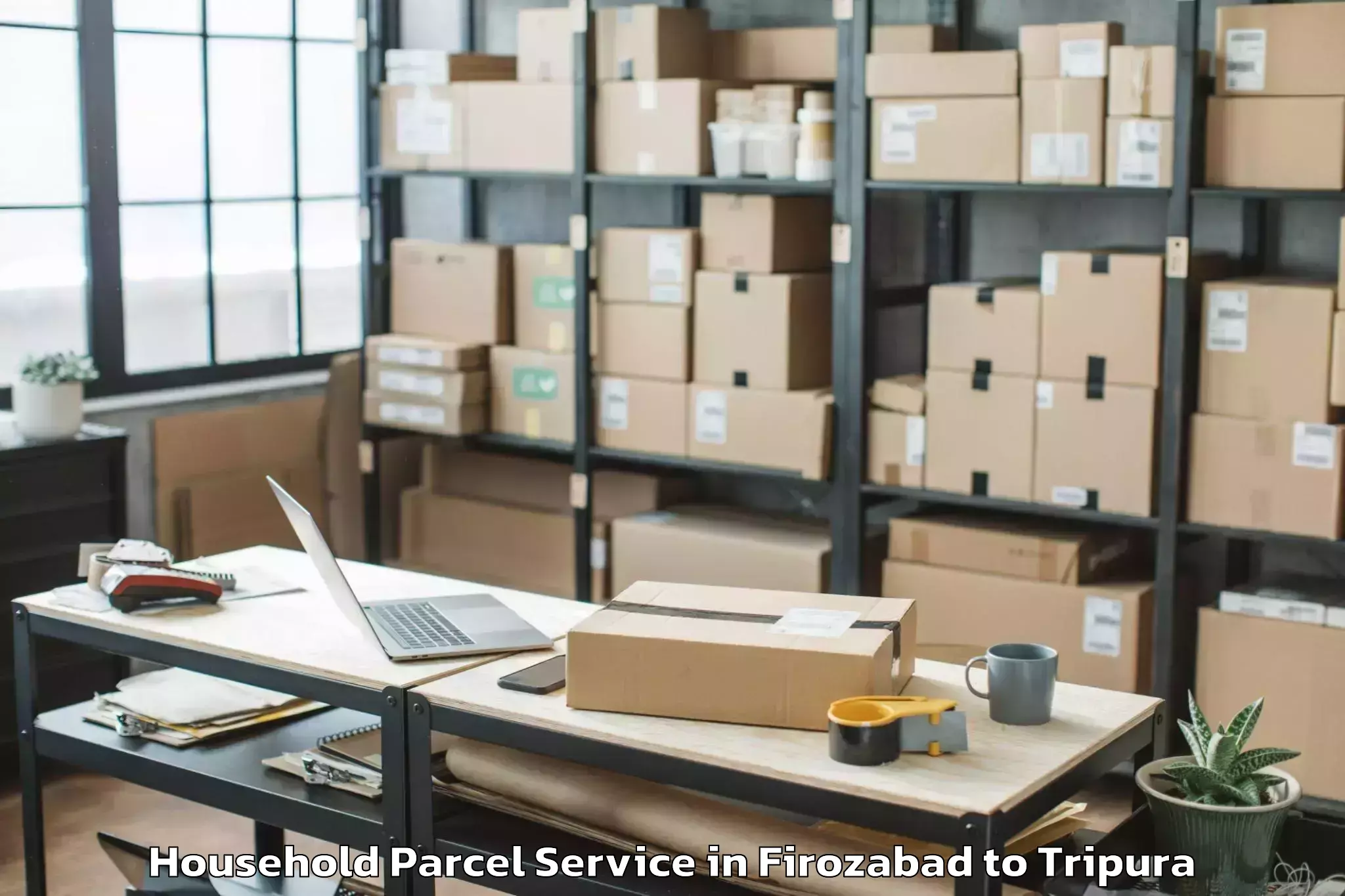 Book Firozabad to Amarpur Gomati Household Parcel Online